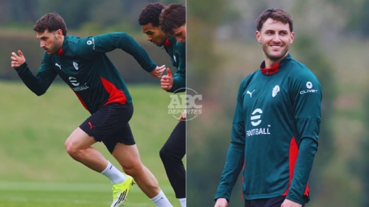 Santiago Giménez vuelve a entrenar con el Milan tras cinco meses de lesión