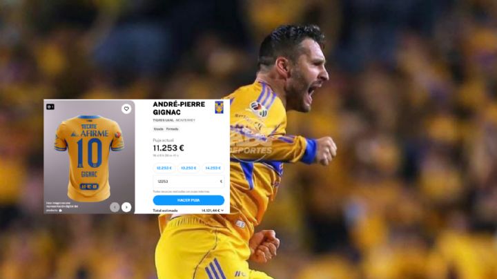 Alcanza jersey del Clásico Regio 142 de Gignac más de 117 mil pesos en subasta