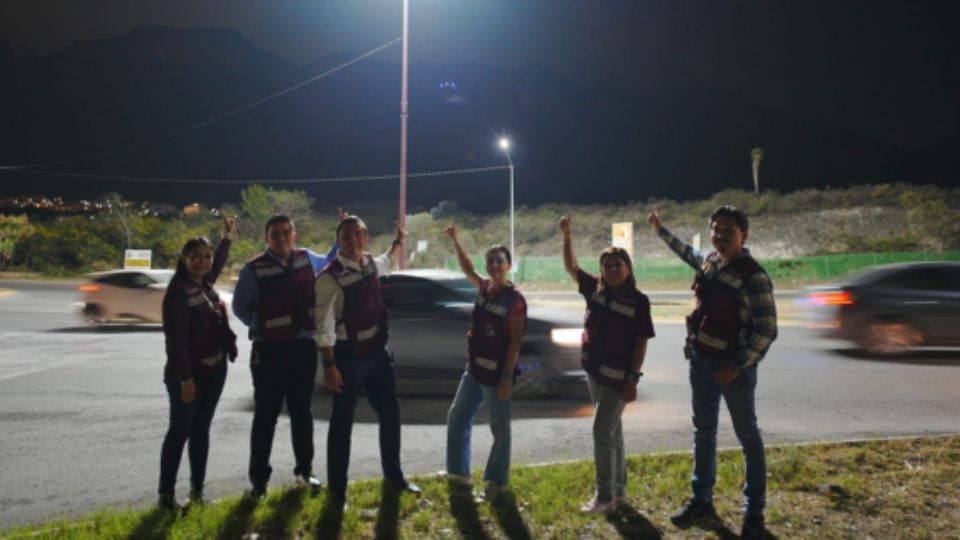 Manuel Guerra, alcalde de García, junto a parte de su equipo municipal.