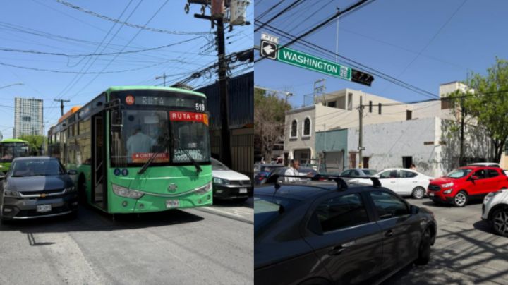 Choque entre auto y camión de la Ruta 67 colapsa vialidad en el centro de Monterrey