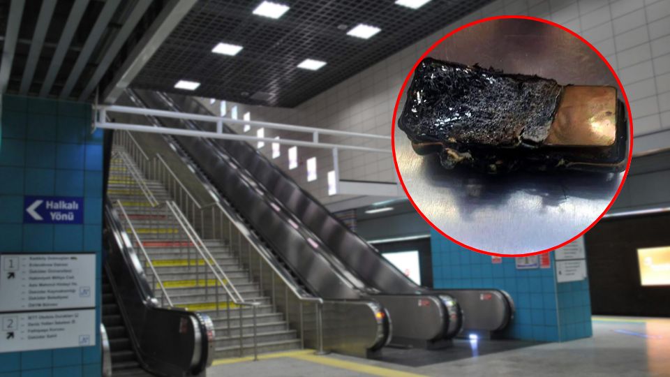 Así quedo el celular de la persona al momento de explotar.