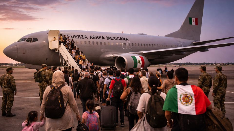 Evacúa México a más de mil ciudadanos de Medio Oriente