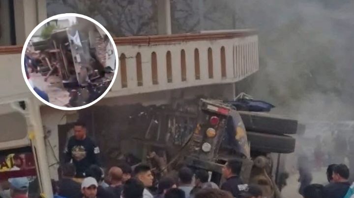 Camión se impacta contra casa en Guelatao, Oaxaca; hay dos muertos y ocho heridos