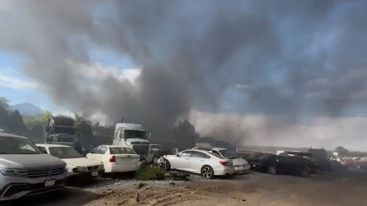 Se incendia corralón en el municipio de Juárez