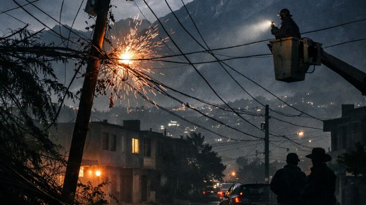 Ventarrones dejan sin luz a múltiples colonias de Nuevo León