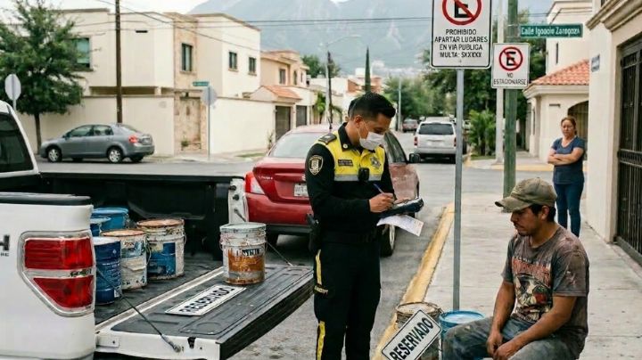 Franeleros en Monterrey: ¿De cuánto es la multa por apartar lugares? Esto dice la ley