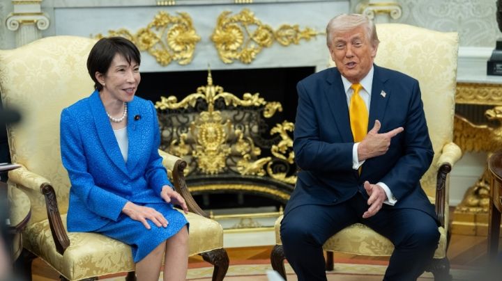 Bromea Trump sobre Pearl Harbor frente a primera ministra de Japón