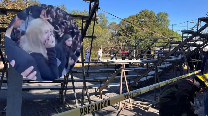 Caen gradas durante toma de fotografía a graduados, ahora en Veracruz