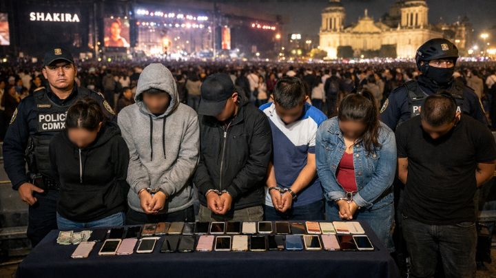 Detienen a 6 personas por robar celulares durante concierto de Shakira en el Zócalo