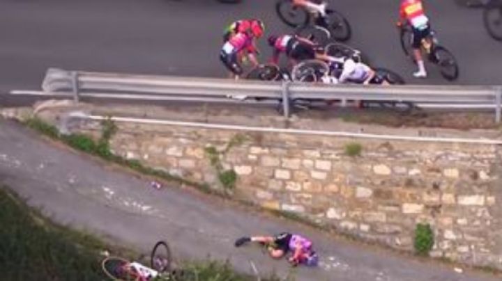 Ciclista sufre caída al vacío en la Milano-San Remo 2026