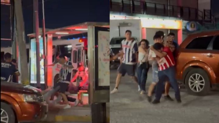 Video: Aficionados de Rayados golpean a seguidor de Chivas cerca del ‘Gigante de Acero'