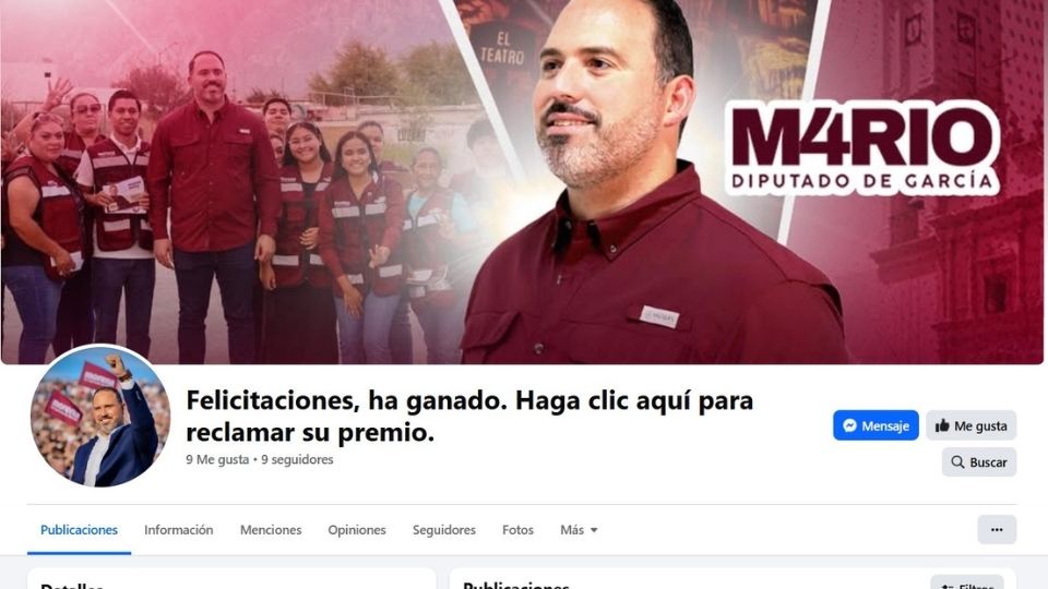 Alerta diputado Mario Soto por página falsa en Facebook que ofrece premios