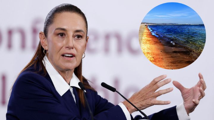 Descarta Sheinbaum que derrame petrolero en el Golfo de México provenga de Pemex