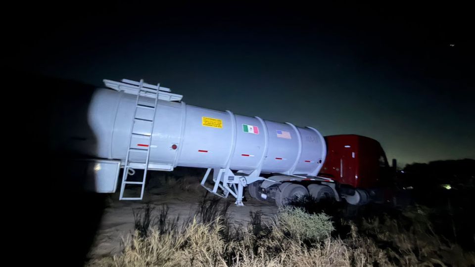 Pipa ubicada en una brecha en Pesquería | Secretaría de Seguridad Pública de Pesquería, N.L.