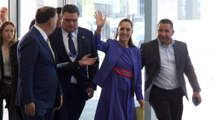 Claudia Sheinbaum participa en asamblea de la Caintra en Monterrey