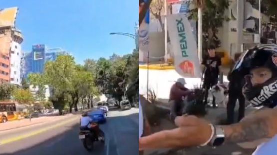 Motociclista invade ciclovía, atropella a un niño y termina sometido por transeúntes