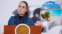 Claudia Sheinbaum afirma que playas de México están limpias tras derrame