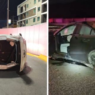 Dos accidentes nocturnos en Monterrey movilizan a cuerpos de auxilio