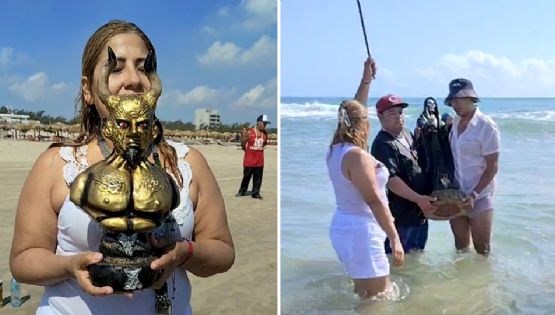 Previo a Semana Santa, realizan ritual a la Santa Muerte en Playa Miramar