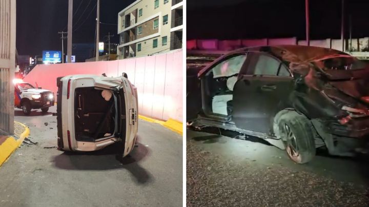 Dos accidentes nocturnos en Monterrey movilizan a cuerpos de auxilio
