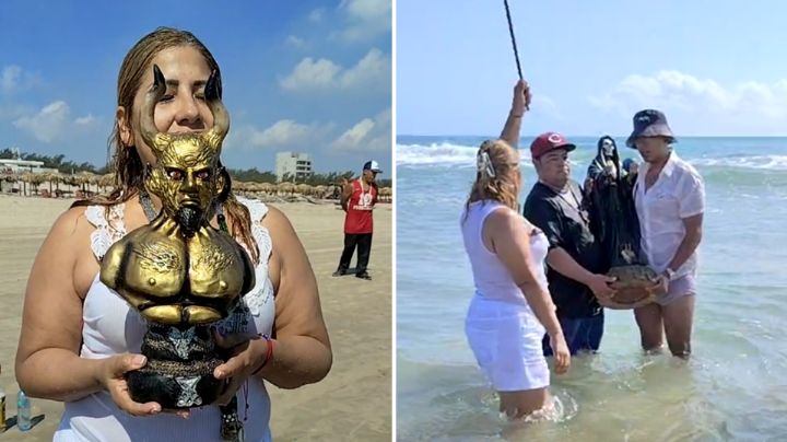 Previo a Semana Santa, realizan ritual a la Santa Muerte en Playa Miramar