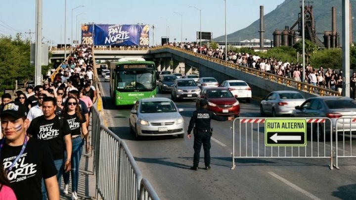Cierres viales en Monterrey por Pa’l Norte 2026, avenidas y rutas alternas