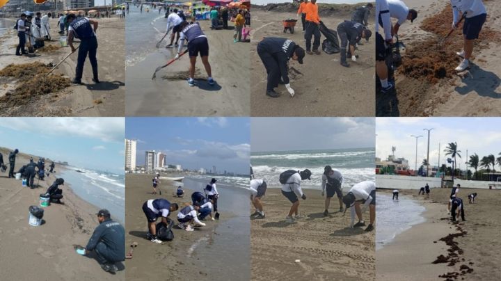 Retiran más de 700 toneladas de crudo en costas del Golfo