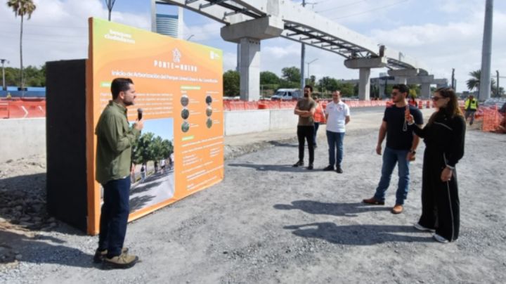 Inician arborización en obras de la Línea 4 del Metro en Monterrey