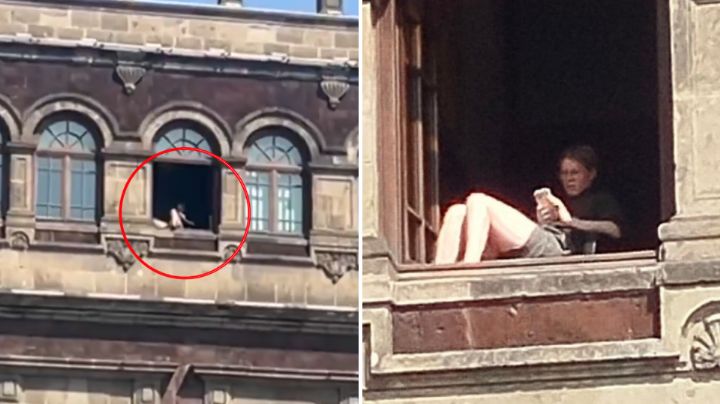Sancionan a mujer por tomar el sol en balcón de Palacio Nacional