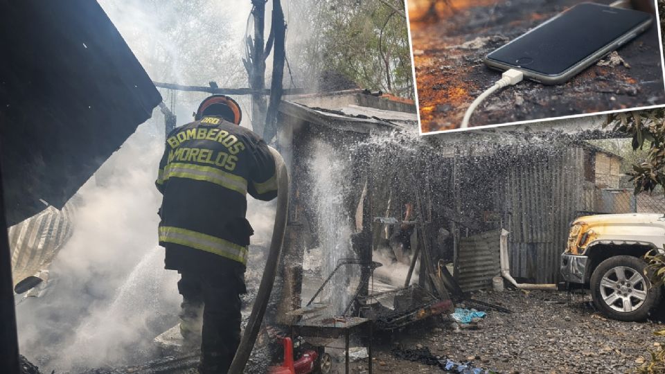Celular sobrecalentado provoca corto circuito e incendia casa en Montemorelos