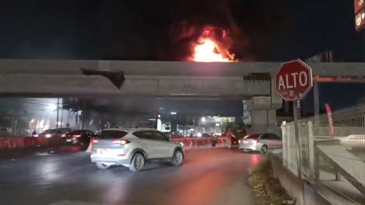 Se incendia máquina sobre la Línea 6 del Metro, en Av. Miguel Alemán