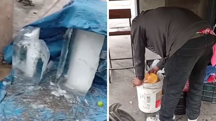 Denuncian insalubridad en venta de aguas frescas afuera de clínica en Monterrey