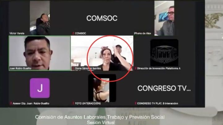 Aparece diputada en estética durante sesión del Congreso