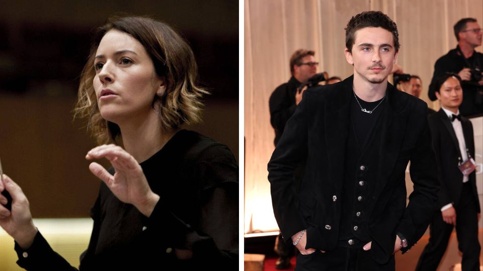 Alondra de la Parra y Timothee Chalamet.