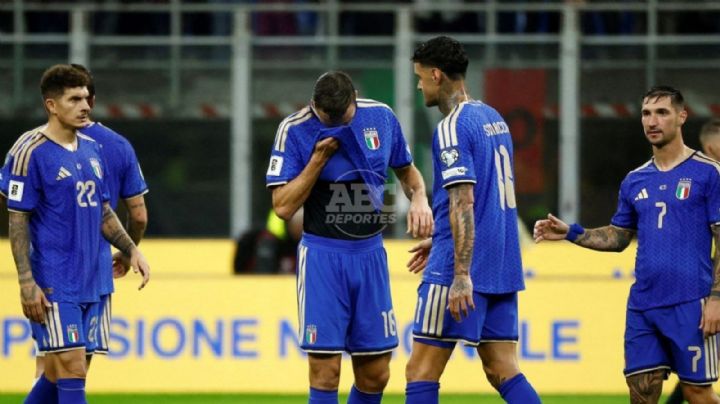 Italia queda fuera del Mundial por tercera edición consecutiva; no va desde Brasil 2014