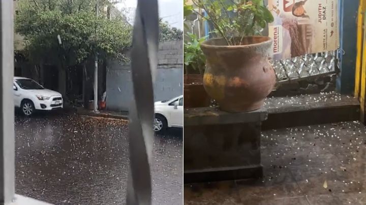 Azota tormenta con granizo a zona metropolitana