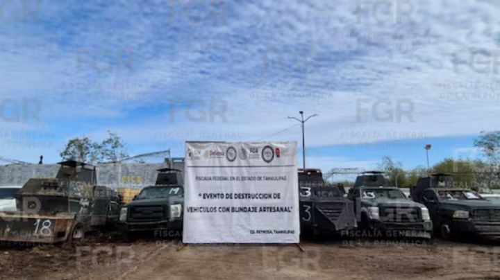 FGR destruye 18 vehículos con blindaje artesanal