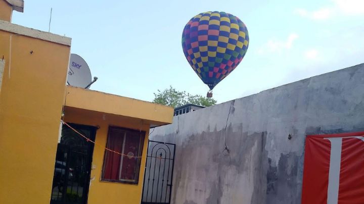 Cae globo aerostático en colonia de Montemorelos