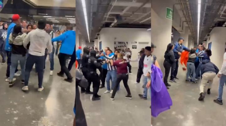 Video: Aficionados de Rayados se pelean en el estadio tras derrota contra Pachuca