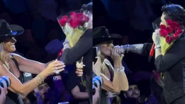 "Yo si le daba, tiene lo suyo": Critican a Adela Micha por besar la mano de Nodal