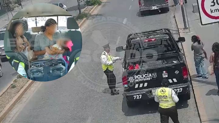 Tránsitos salvan a niña que convulsionaba en el Centro de Monterrey