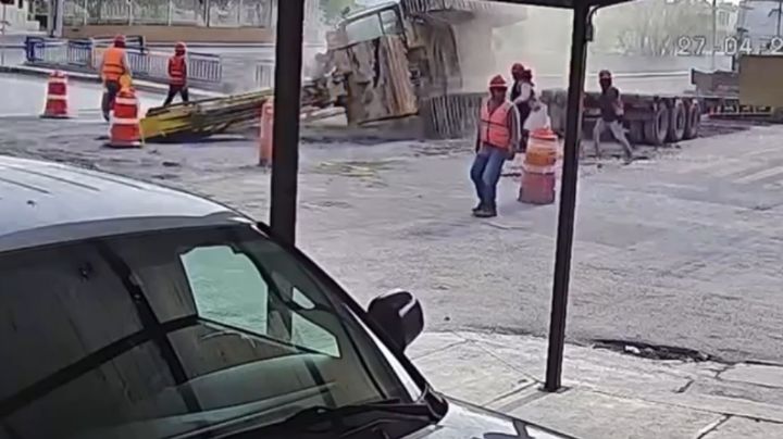 Trabajador resulta lesionado luego de caer de una retroexcavadora en San Nicolás