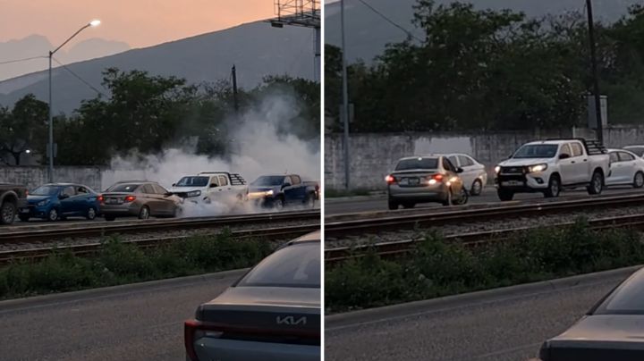 Video: Camioneta frena a automovilista que intentó circular en contra en San Nicolás