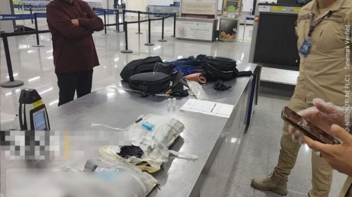 Detiene Semar a hombre con más de tres kilos de cocaína en el AICM