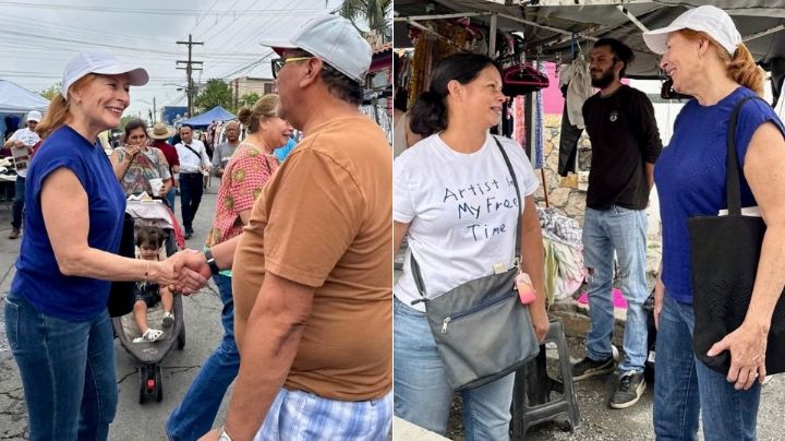 Recorre Tatiana Clouthier el Mercadito Tres Caminos en Guadalupe