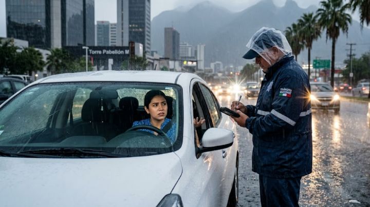 Multa por no usar el cinturón de seguridad durante las lluvia en Monterrey, esto debes pagar