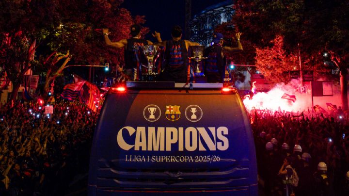 750.000 personas celebran el título de Liga del Barcelona en las calles