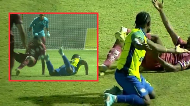 VIDEO | Jugador sufre grave lesión en el tobillo en la Liga de Honduras