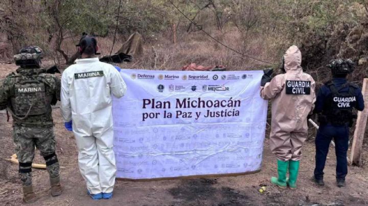 Marina desmantela narcolaboratorio del CJNG en Michoacán