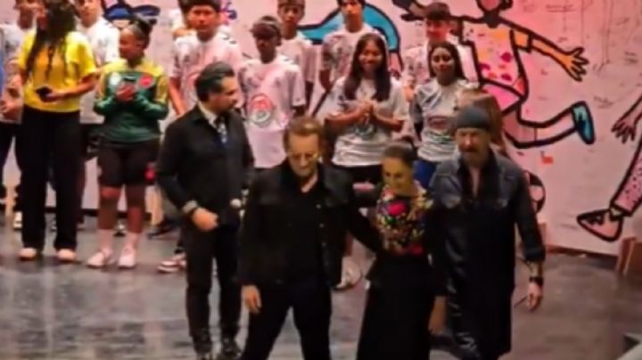 Claudia Sheinbaum y U2 se unen en la CDMX para apoyar el Mundial de Niños de la Calle